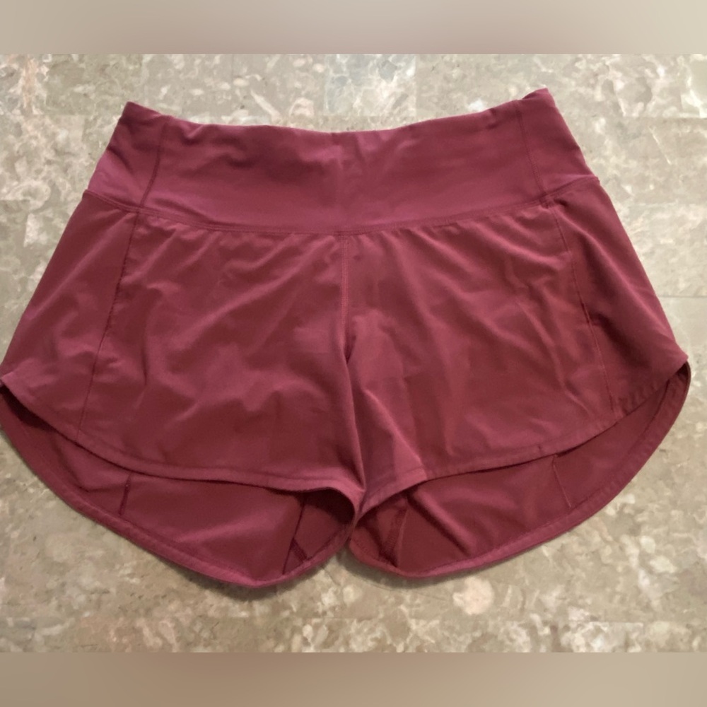 Lululemon Athletica Maroon Athletic Shorts